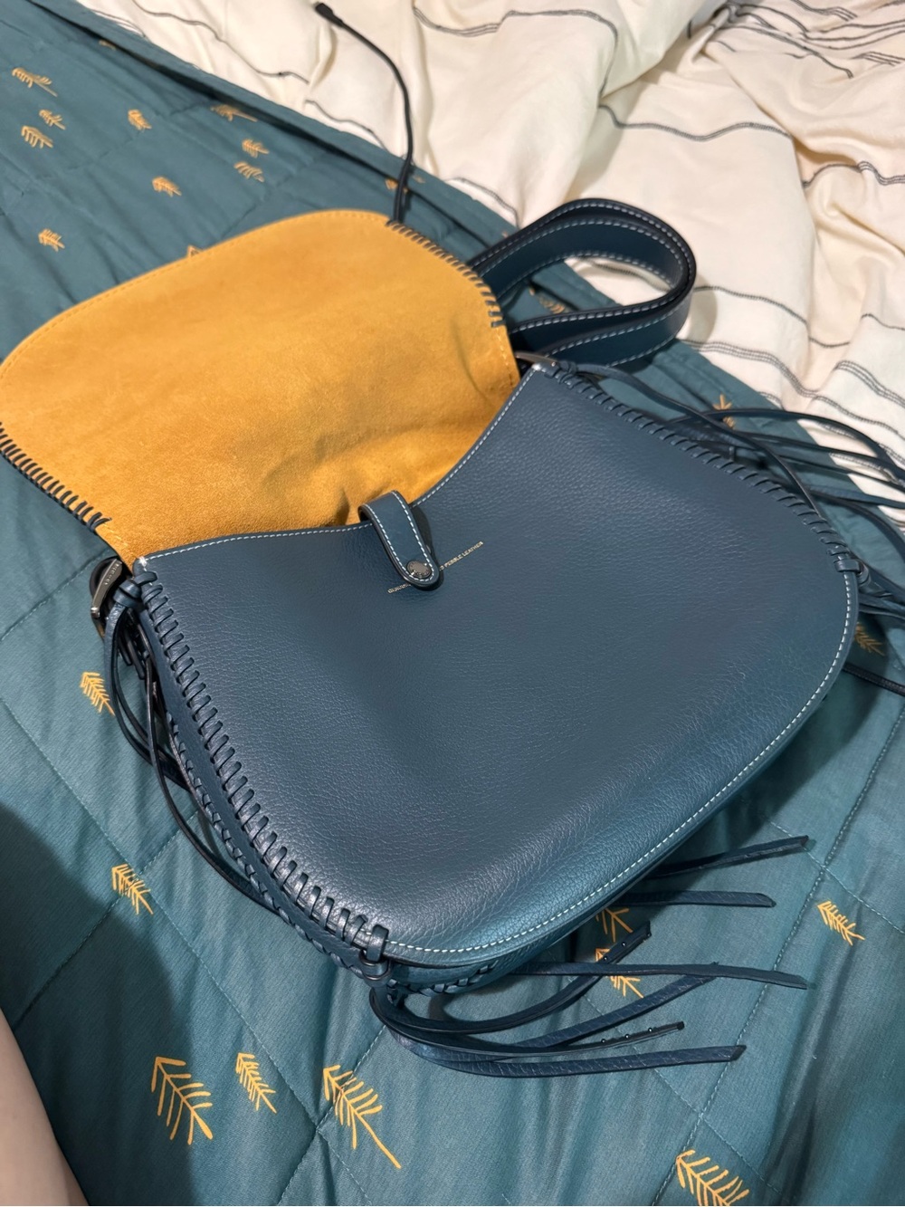 Coach Saddle Bag 20115 Whipstitch/Whiplash in Mineral Teal - Picture 5 of 16